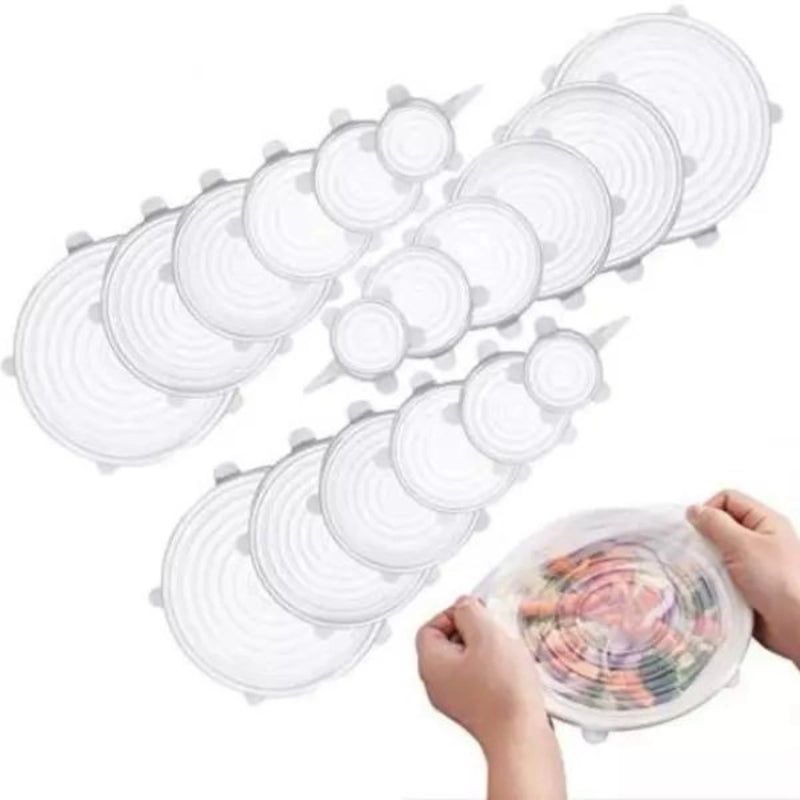 12 Peças Tampas Panela Silicone