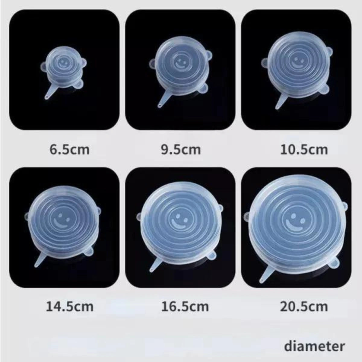 12 Peças Tampas Panela Silicone