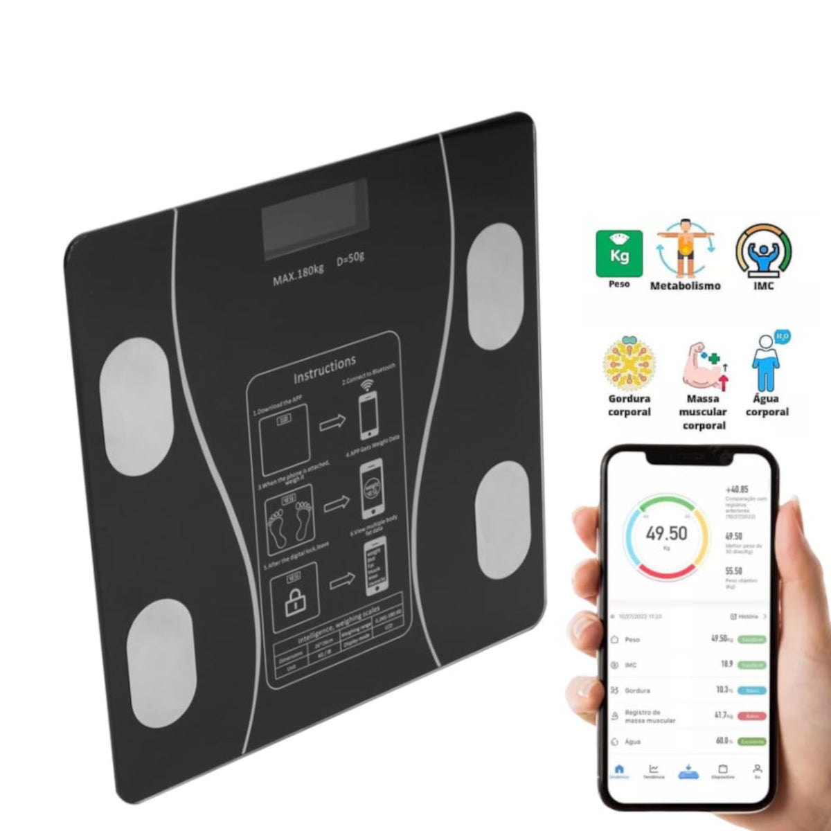 Balança Digital Bioimpedância
