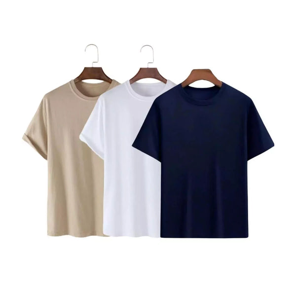Kit 3 Camisas Masculina Lisa Algodão Premium