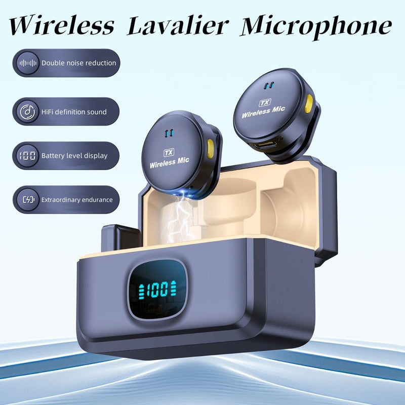 Microfone Duplo Q8 - Sem fio
