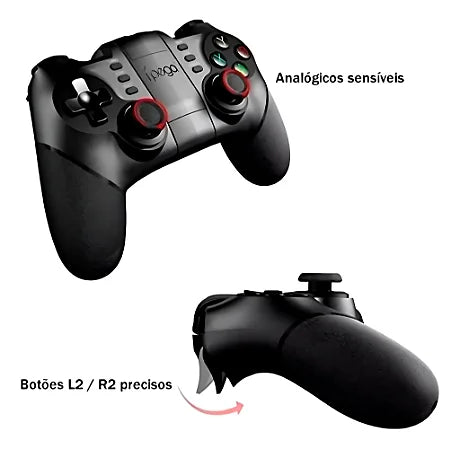 Controle Gamepad Wireless Com Adaptador 3 em 1