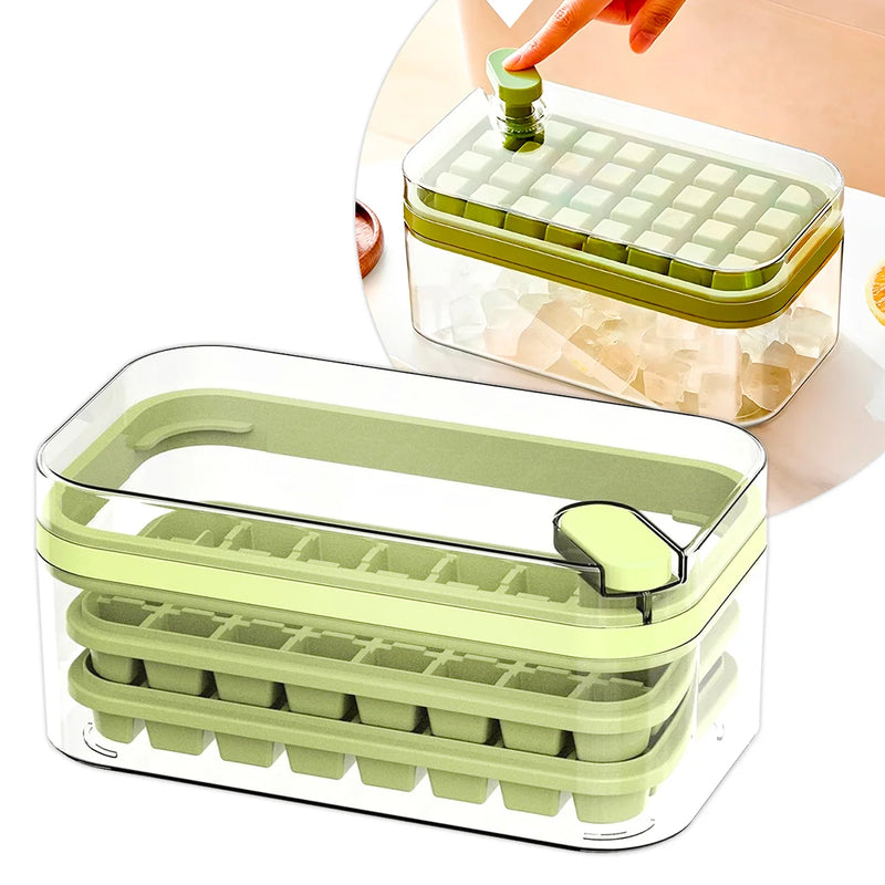 Forma De Gelo 64 Cubos Camada Dupla Recipiente