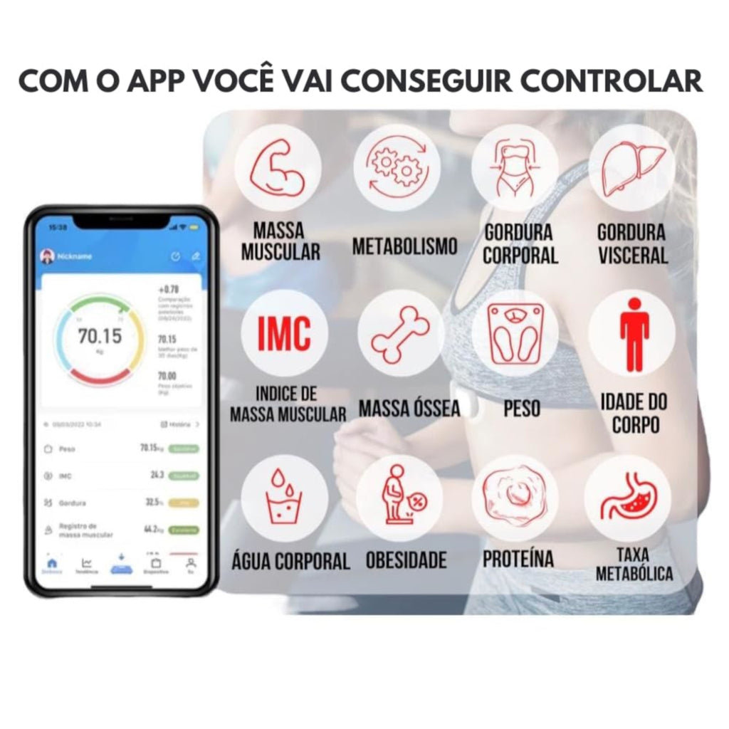 Balança Digital Bioimpedância