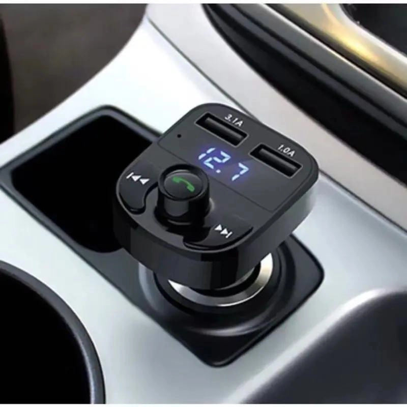 Carregador de Carro Transmissor FM Bluetooth Rádio Mp3