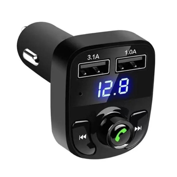 Carregador de Carro Transmissor FM Bluetooth Rádio Mp3