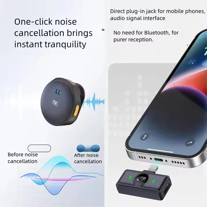 Microfone Duplo Q8 - Sem fio