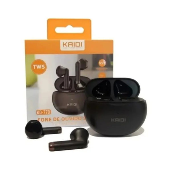 Fone de Ouvido Sem Fio Kaidi TWS Bluetooth 5.0 Smart Touch KD-770
