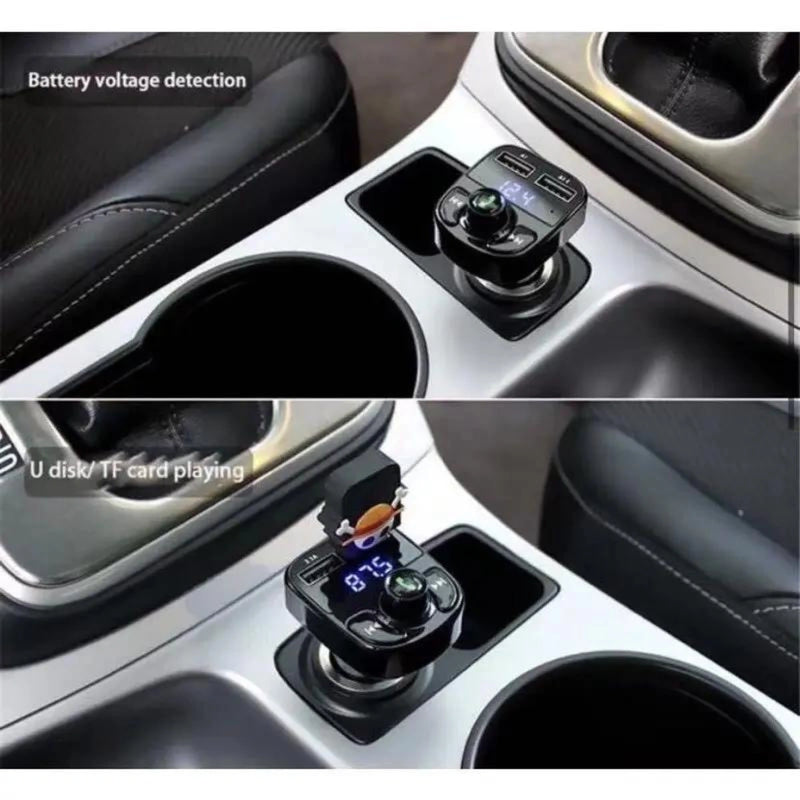 Carregador de Carro Transmissor FM Bluetooth Rádio Mp3
