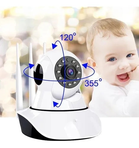 Câmera Ip 3 Antenas Wifi Wireless 3 Geração Visão Noturna