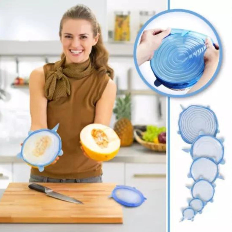 12 Peças Tampas Panela Silicone