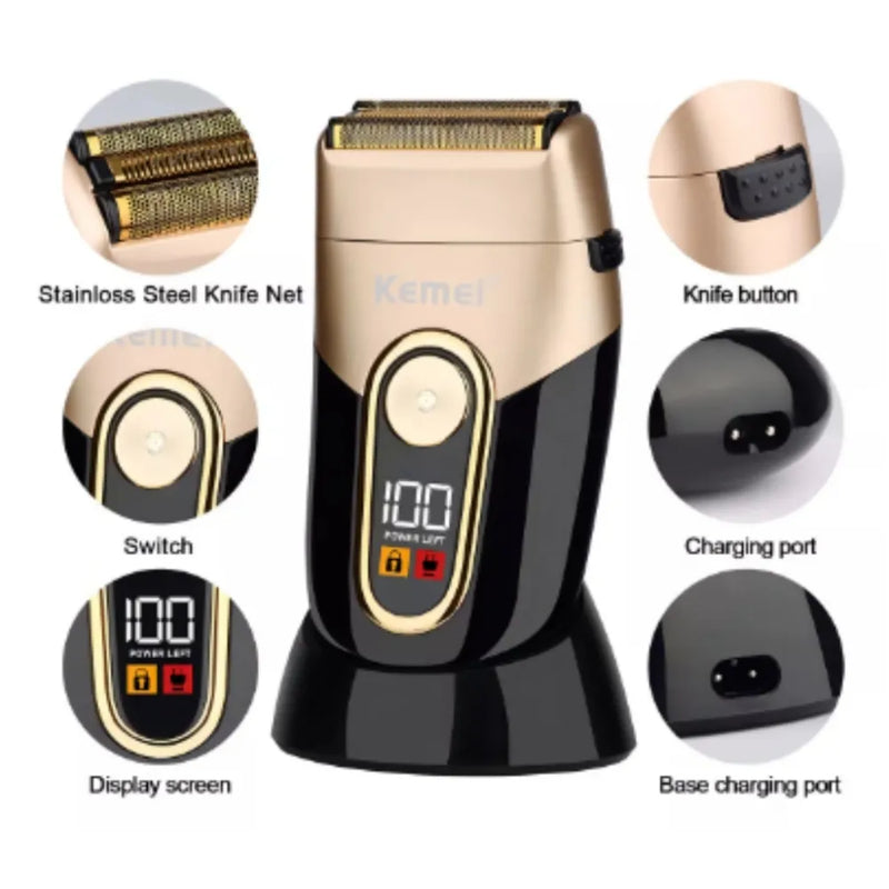 Barbeador Eletrico Shaver Profissional Kemei