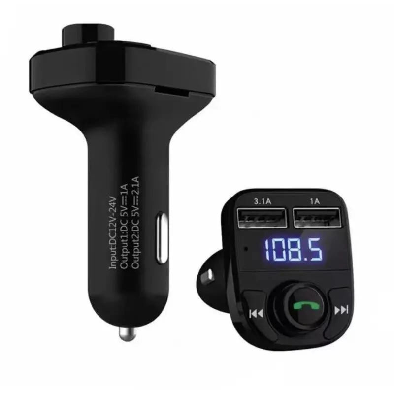 Carregador de Carro Transmissor FM Bluetooth Rádio Mp3