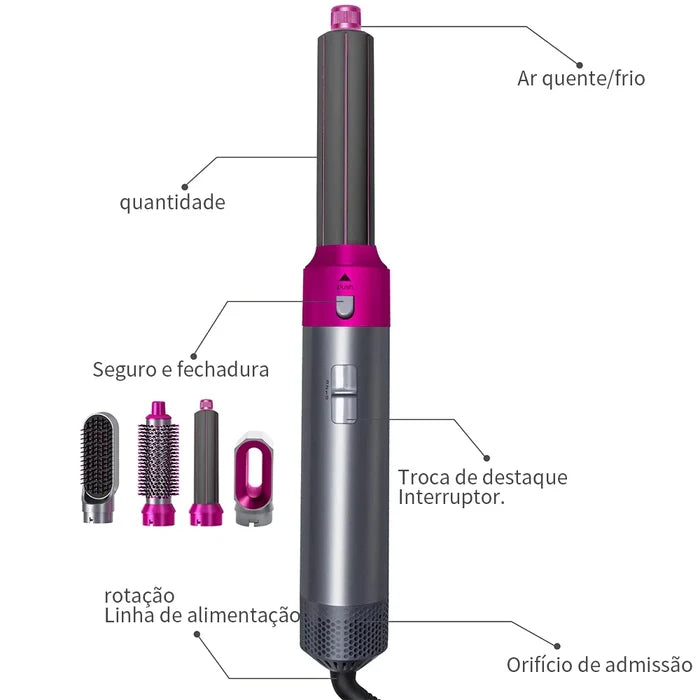 Escova Modeladora 5 em 1 - Profissional