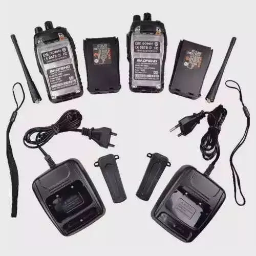 Kit 2 Rádio Comunicador Walk Talk Baofeng