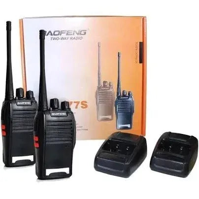 Kit 2 Rádio Comunicador Walk Talk Baofeng